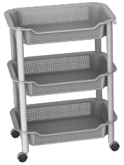 ESTANTE CESTA TEJIDO 3 NIVELES