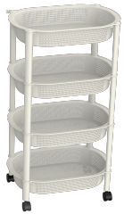 ESTANTE CON PUNTOS 4 NIVELES