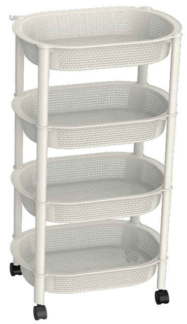 ESTANTE CON PUNTOS 4 NIVELES