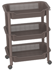 ESTANTE CESTA TEJIDO 3 NIVELES