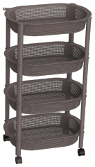 ESTANTE CON PUNTOS 4 NIVELES