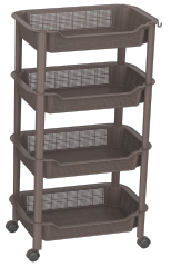 ESTANTE CESTA TEJIDO 4 NIVELES