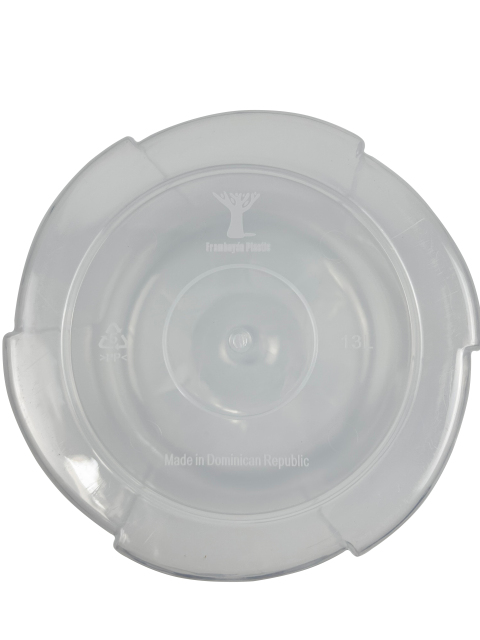 CUBETA TRANSPARENTE CON TAPA 13L