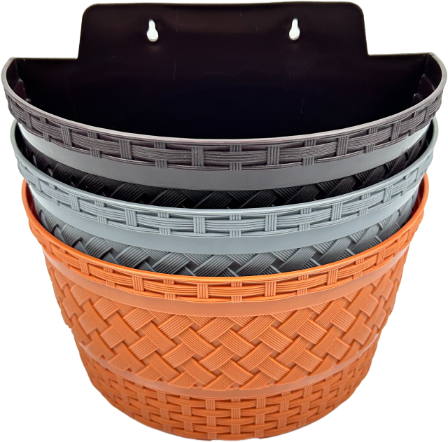 MACETERO RATTAN SEMICIRCULAR L