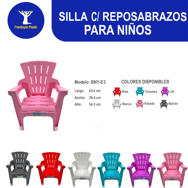 SILLA C/REPOSABRAZOS PARA NINOS