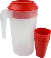 JARRA PLASTICA 3.8L + 4 VASOS