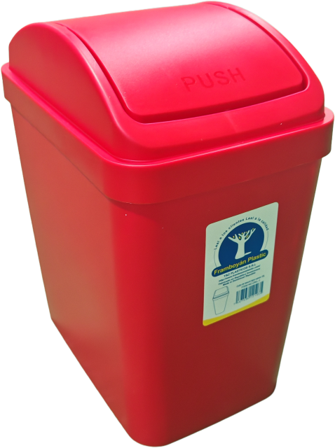 CUBO DE BASURA CON TAPA BATIENTE 10L