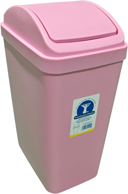 CUBO DE BASURA CON TAPA BATIENTE 13L