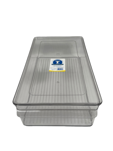 CONTENEDOR DE ALMACENAMIENTO EN PLASTICO L CON TAPA