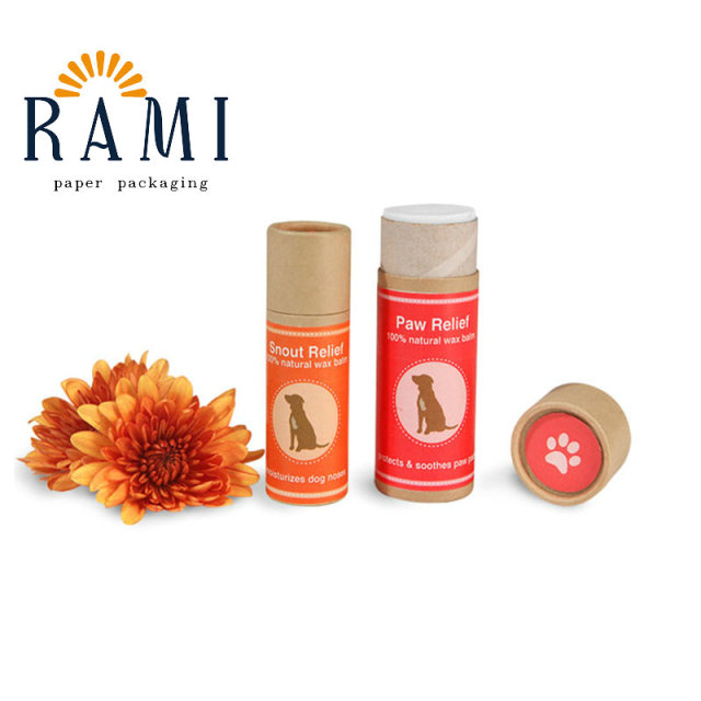 Wholesale custom printed push up paper tubes lip gloss boxes kraft lip balm cosmetic packaging paper tube