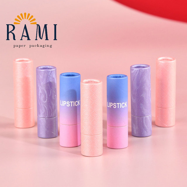 Eco Friendly Paperboard Lip Balm Containers Lipbalm Push Up Lipstick Packaging Carton Paper Tubes