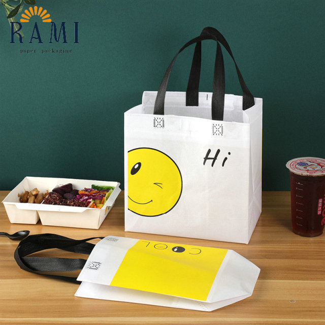Reusable Shopping Kraft Paper Bag With Handles Logo Printing Brown Packaging Bags