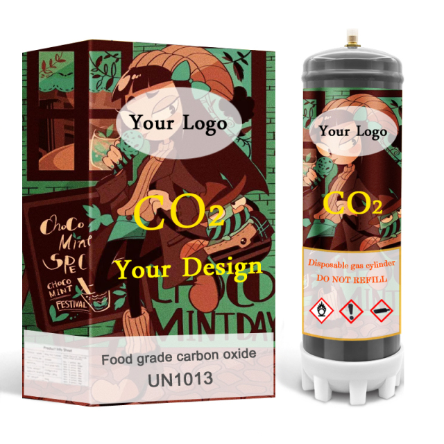 Aluminum Co2 Cylinder for Beverage TPED Approval 3.3L CO2 Steel Cylinder for Soda Sparkling Water