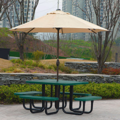 Heavy-Duty Green Square Picnic Table - 46" Commercial - yalau