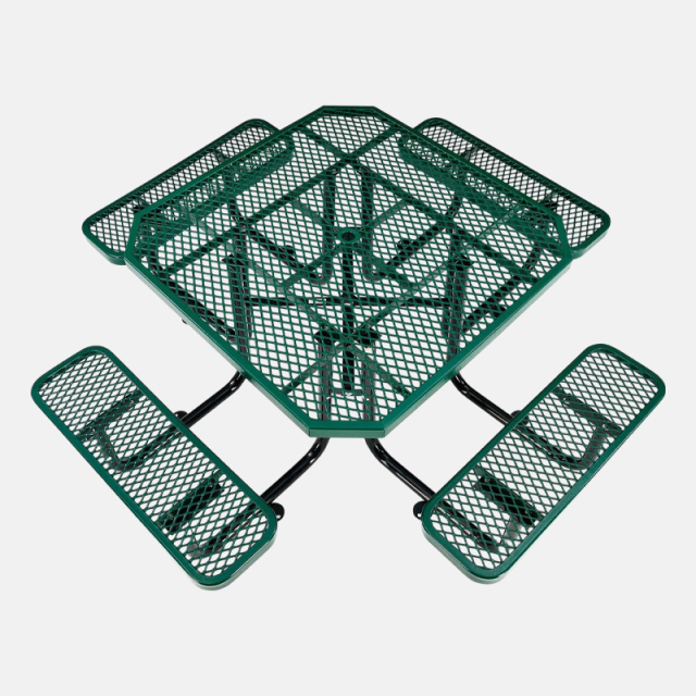 46 Inch Octagonal Thermoplastic Picnic Table Outdoor Durable Arlau
