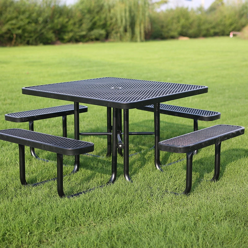 46-Inch Commercial Picnic Table - All-Weather Thermoplastic Coated