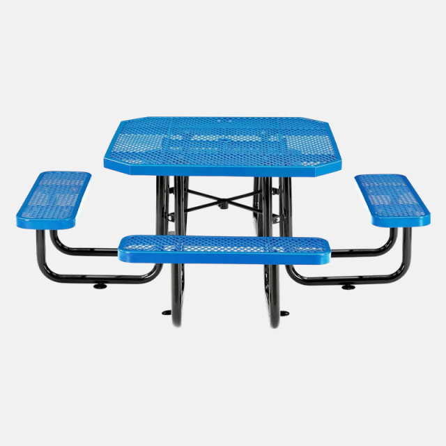 46 Inch Thermoplastic Coated Metal Mesh Picnic Table Outdoor Arlau
