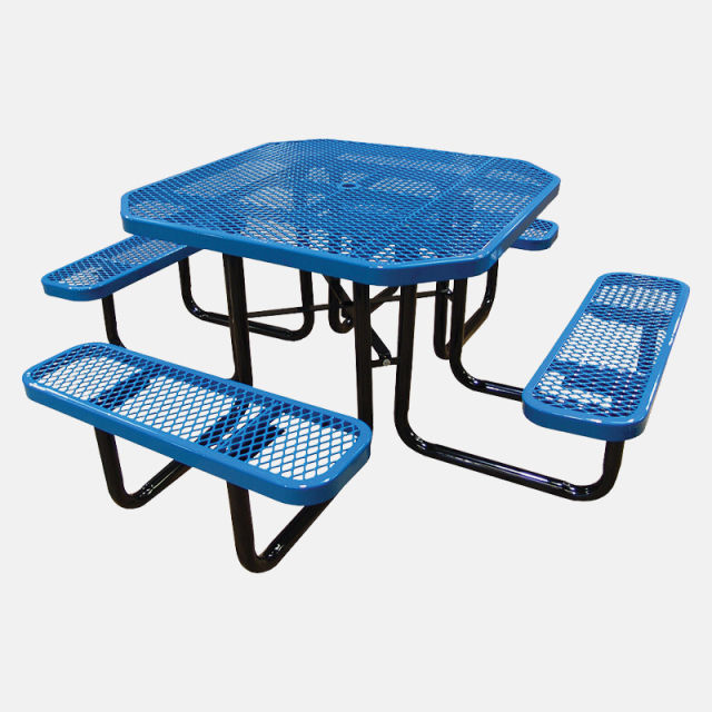 46 Inch Thermoplastic Coated Metal Mesh Picnic Table Outdoor Arlau