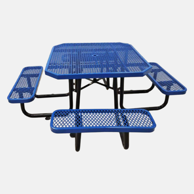 46 Inch Thermoplastic Coated Metal Mesh Picnic Table Outdoor Arlau