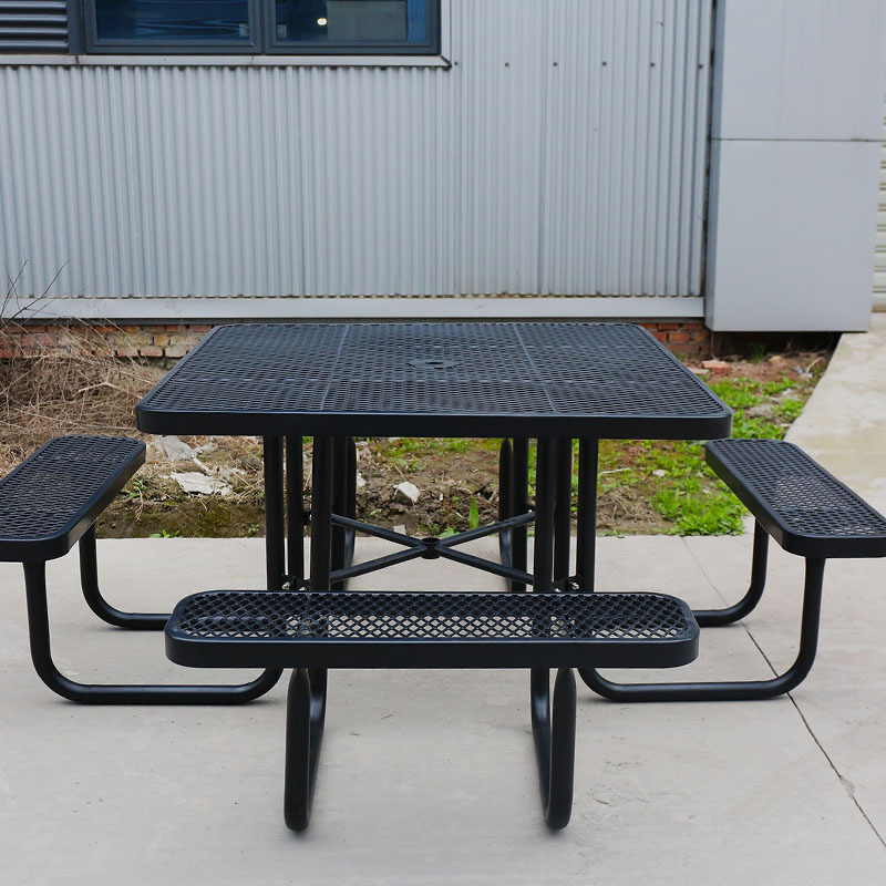 46-Inch Commercial Picnic Table - All-Weather Thermoplastic Coated