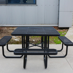 46-Inch Commercial Picnic Table - All-Weather Thermoplastic Coated