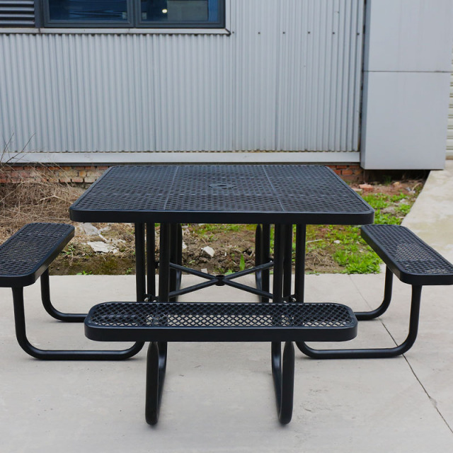 46-Inch Commercial Picnic Table - All-Weather Thermoplastic Coated