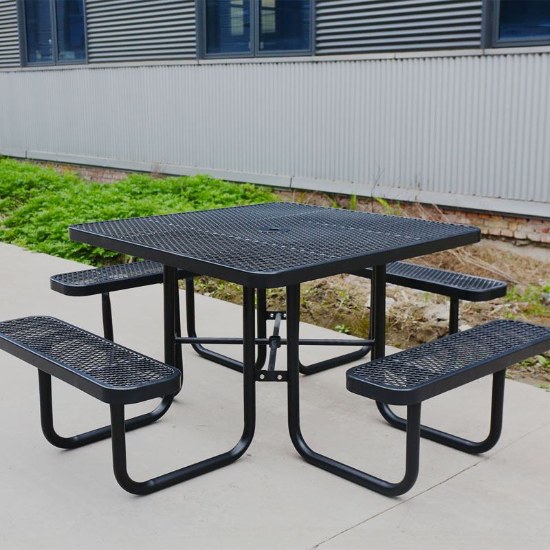 46-Inch Commercial Picnic Table - All-Weather Thermoplastic Coated
