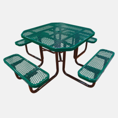 46 Inch Octagonal Thermoplastic Picnic Table Outdoor Durable Arlau