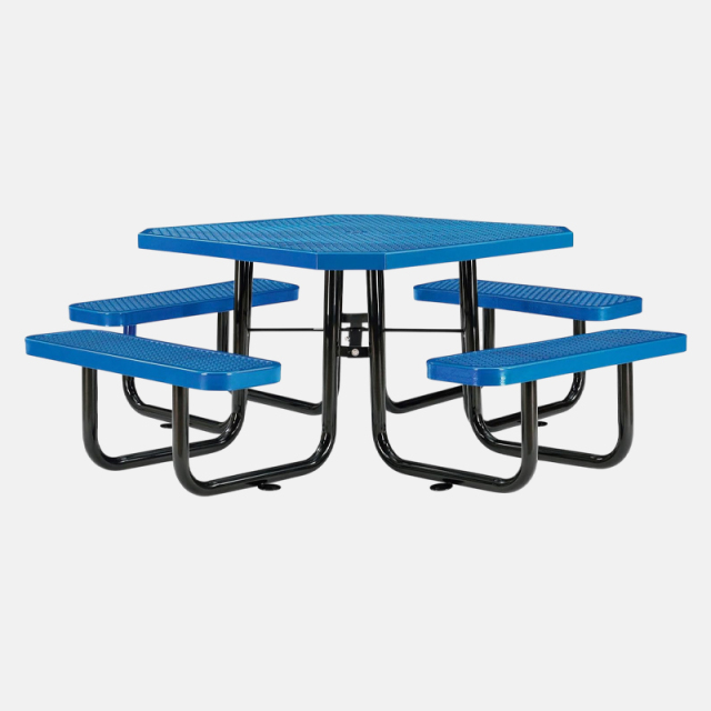 46 Inch Thermoplastic Coated Metal Mesh Picnic Table Outdoor Arlau