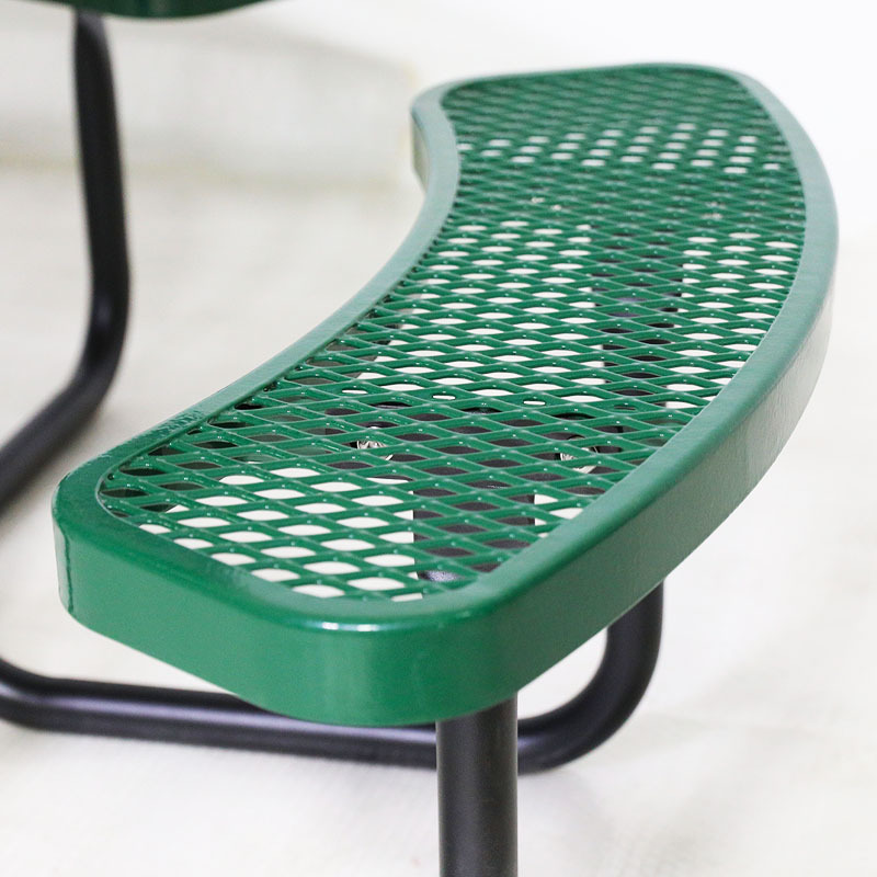 Arlau 46in Thermoplastic Picnic Table Outdoor Metal Mesh Seating