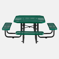 46 Inch Octagonal Thermoplastic Picnic Table Outdoor Durable Arlau