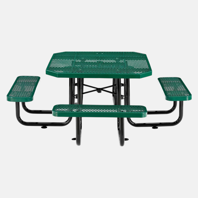 46 Inch Octagonal Thermoplastic Picnic Table Outdoor Durable Arlau