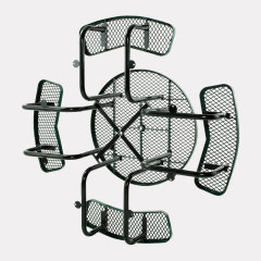 Arlau 46in Thermoplastic Picnic Table Outdoor Metal Mesh Seating