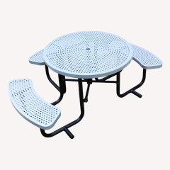 ADA-Standard Picnic Table -Durable Public Park Furniture with Mesh Top