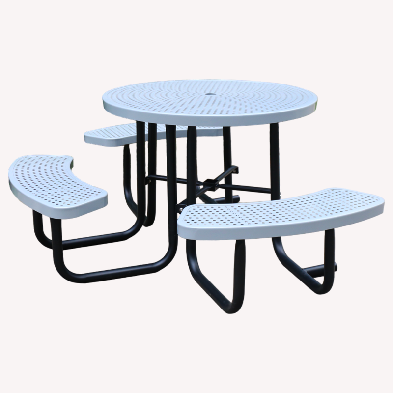 ADA-Standard Picnic Table -Durable Public Park Furniture with Mesh Top
