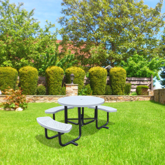 ADA-Standard Picnic Table -Durable Public Park Furniture with Mesh Top