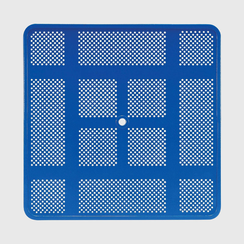 46-Inch Square Outdoor Table - Blue Commercial-Grade Picnic Table