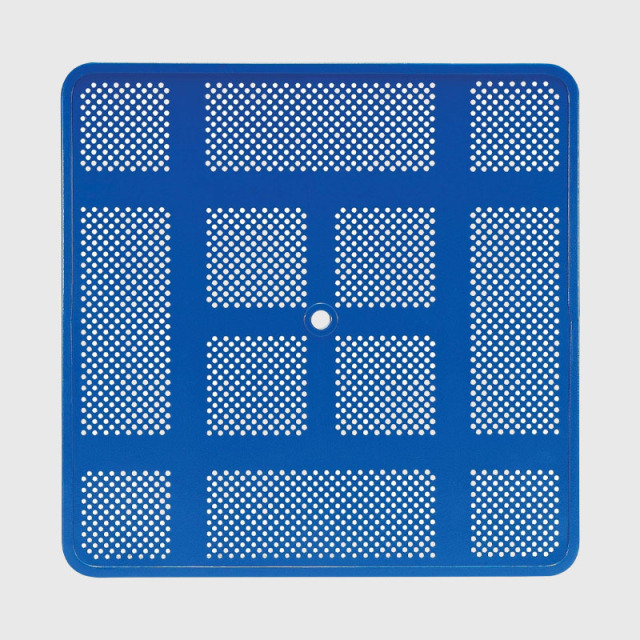 46-Inch Square Outdoor Table - Blue Commercial-Grade Picnic Table