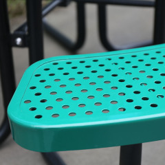 Perforated Metal Picnic Table - Thermoplastic Outdoor Table for Parks