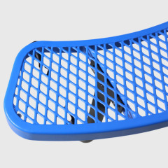 46-Inch Blue Round Portable Picnic Table 4-8 Seats