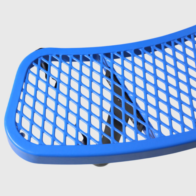 46-Inch Blue Round Portable Picnic Table 4-8 Seats