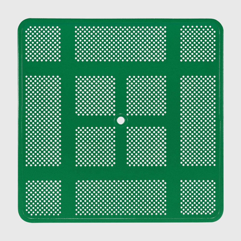 Green 46-Inch 1200 lb Capacity Perforated Steel Picnic Table - Arlau