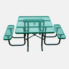 ADA Metal Mesh Table - 9-Gauge Commercial Picnic Table - yalau