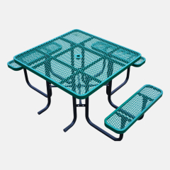 ADA Metal Mesh Table - 9-Gauge Commercial Picnic Table - yalau