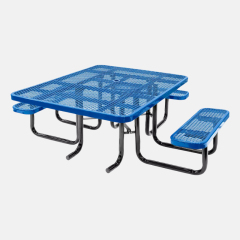 Blue 46-Inch ADA Wheelchair Accessible Picnic Table - Arlau