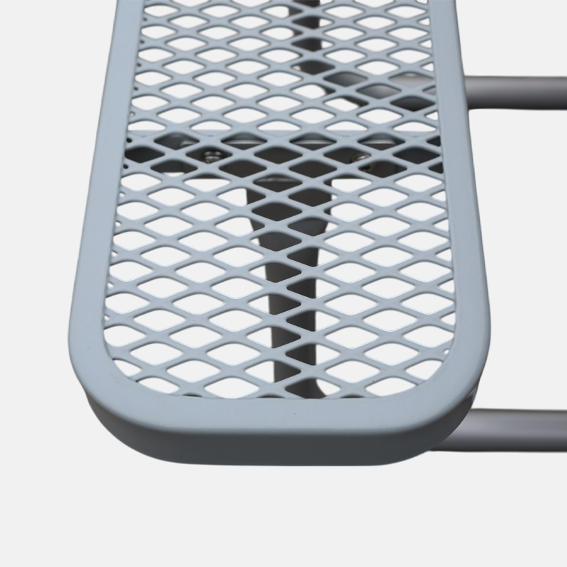 Metal Mesh Picnic Table - 46" Solid Gray Outdoor - yalau