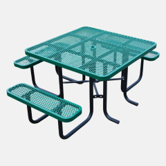 ADA Metal Mesh Table - 9-Gauge Commercial Picnic Table - yalau