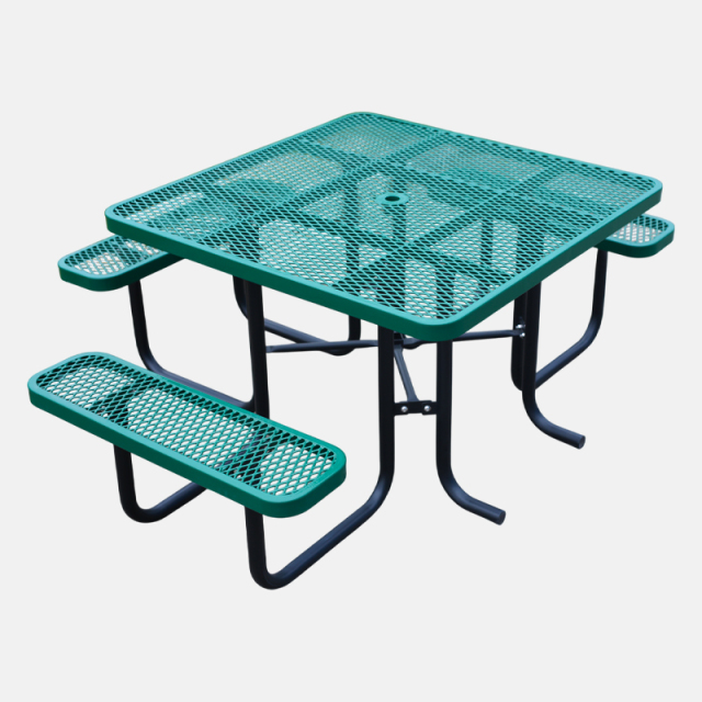ADA Metal Mesh Table - 9-Gauge Commercial Picnic Table - yalau