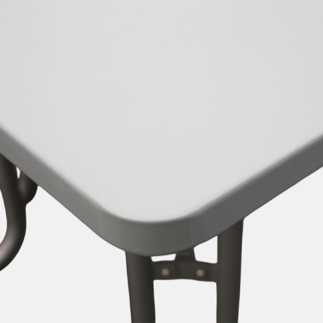 Metal Mesh Picnic Table - 46" Solid Gray Outdoor - yalau