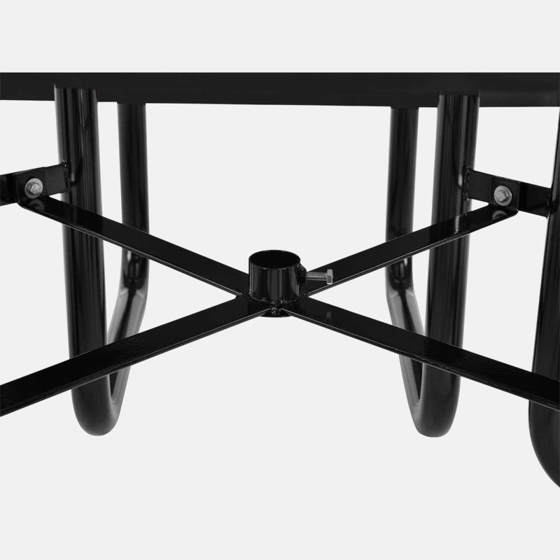 Black ADA Picnic Table Metal Mesh Outdoor Thermoplastic Coated – Arlau
